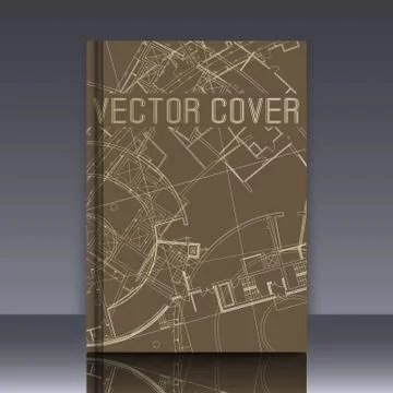Drawing of abstract architectural detail on flat surface Ilustración de archivo