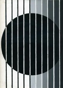 Drawing an abstract composition of geometric shapes. Monochrome color Stock Illustration