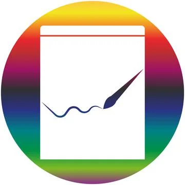 Drawing album vector icon of a set. Gradient rainbow Illustrazione stock
