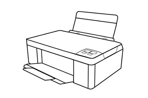 Drawing all-in-one printer Stock Photos