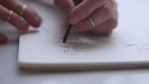 Drawing and Craft Designing Stock Footage