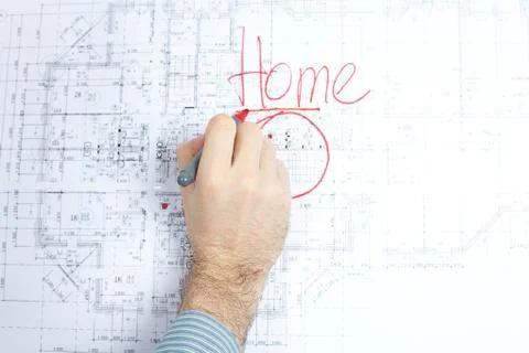 Drawing and the human hand Foto stock
