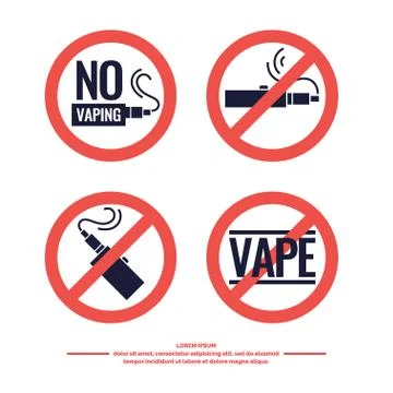 Drawing and poster of Electronic cigarette. Stock Illustration
