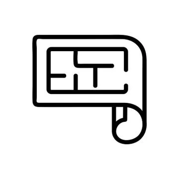 Drawing apartment repairs icon vector outline illustration 스톡 일러스트