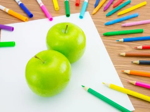 Drawing Apple Foto stock