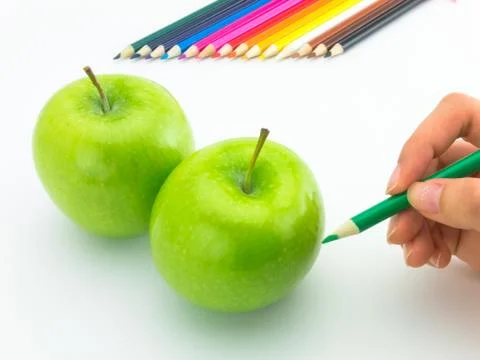 Drawing Apple Stock Photos