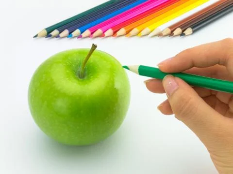 Drawing Apple Stock Photos
