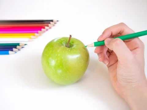 Drawing Apple Stock Photos