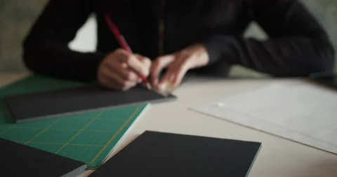 Drawing on an architecture project Stock Footage 130855743