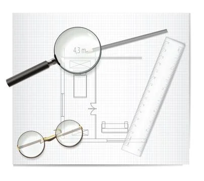 Drawing architecture sketch Stock Illustration