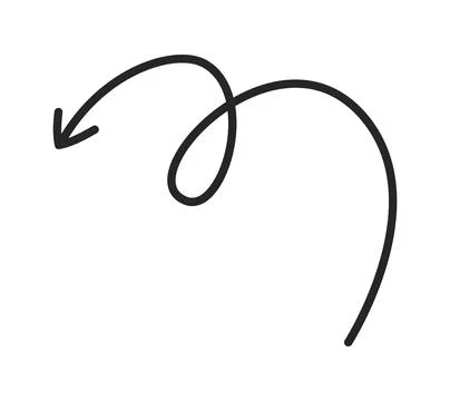 Drawing arrow scribble doodle icon isolated vector Illustrazione stock