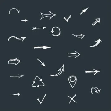 Drawing arrows Stock Illustration