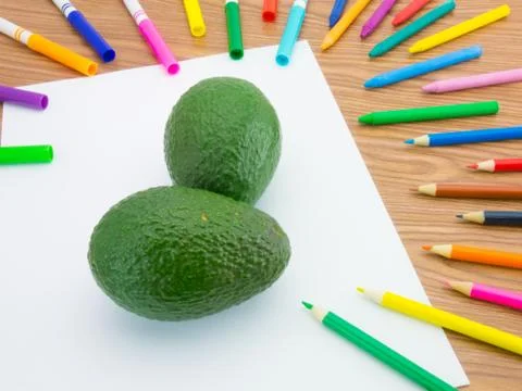 Drawing Avocado Stock Photos