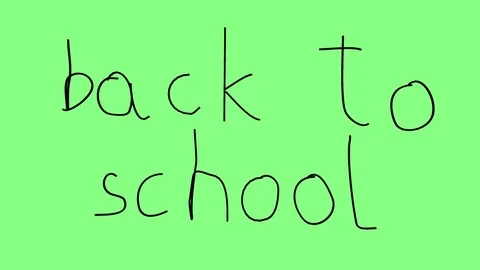 Drawing back to school. Green screen Stock Footage 78059382