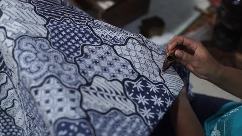 Drawing Batik Stock Footage 104221607