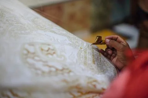 Drawing Batik Tulis Stock Photos