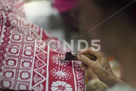 Drawing Batik Tulis Stock Photos