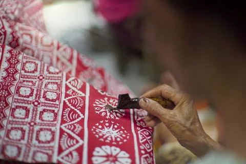 Drawing Batik Tulis Stock Photos