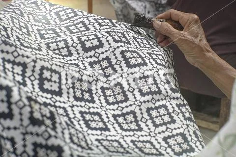 Drawing Batik Tulis Stock Photos