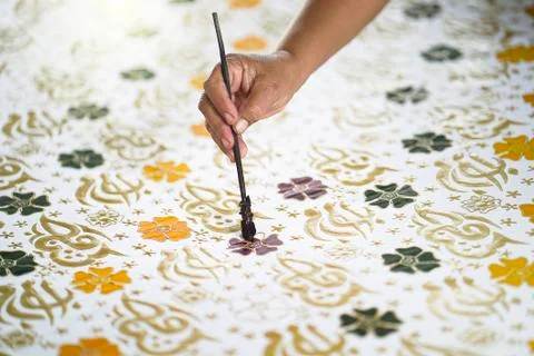 Drawing Batik Tulis Stock Photos