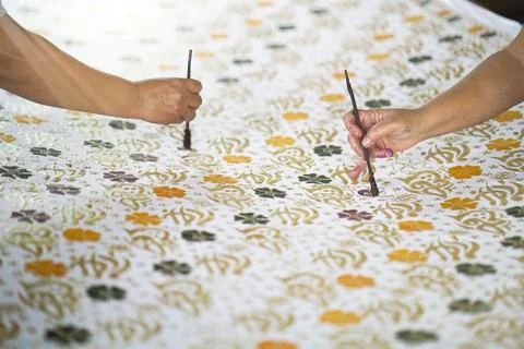 Drawing Batik Tulis Stock Photos