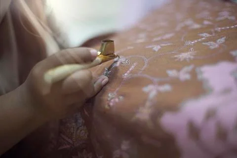 Drawing Batik Tulis Stock Photos