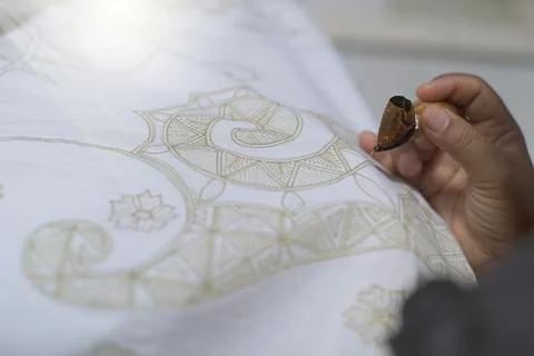 Drawing Batik Tulis Stock Photos