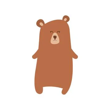 Drawing bear. Design of vector illustrations of fashionable fabrics, textile  Stock Illustration