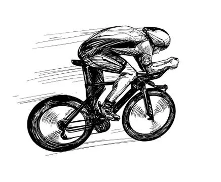 Drawing of the bicycle competition  Illustrazione stock