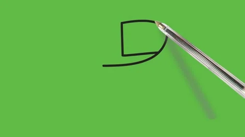 Drawing an big arrow on left direction with open tail on green background Видео 135302929