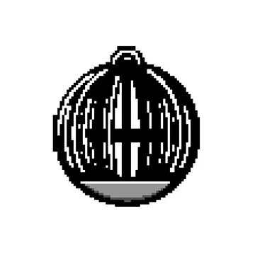 Drawing bird cage pixel art vector illustration Stock Illustration