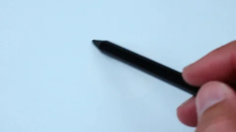 Drawing of bitcoin cryptocurrency by pencil Stock Footage 92441547