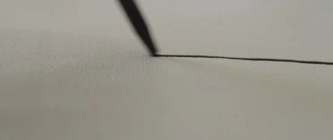 Drawing black ink line on white canvas Stock Footage 101672065