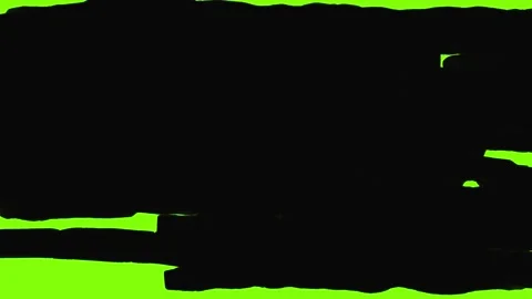 Drawing with black markers on a green screen. Video transition with brush 스톡 동영상 334669979