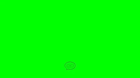 Drawing black speech bubble voicemail symbol Stock Footage 339473018