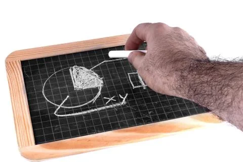 Drawing on blackboard Stock Photos