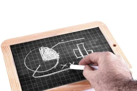 Drawing on blackboard Stock Photos