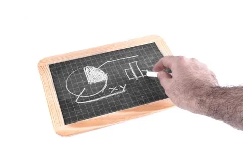 Drawing on blackboard Stock Photos
