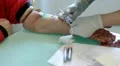 drawing blood in the syringe HD Footage