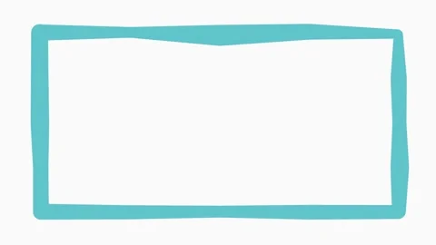 Drawing of a blue frame appearing on a white background with a stop-motion .. Stock Footage 315236085