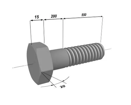 The drawing of a bolt #1 Stock Illustration