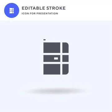 Drawing Book icon vector, filled flat sign, solid pictogram isolated on white Stock Illustration