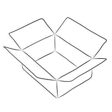 Drawing of box Stock Illustration
