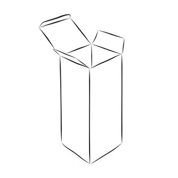 Drawing of box Stock Illustration