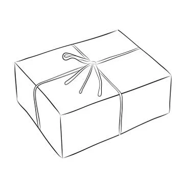 Drawing of box Stock Illustration