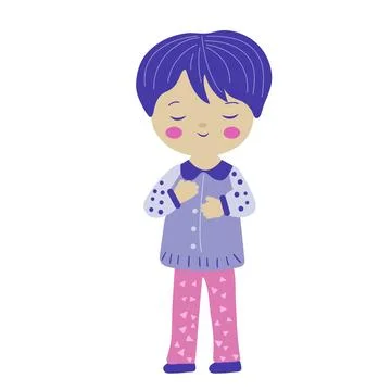 Drawing boy vector illustrations on the white background Stock Illustration