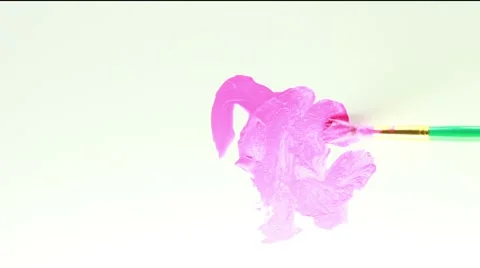 Drawing a bright(pink) paint the background for the text. Stock-Footage 52803708