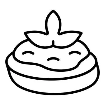 Drawing bruschetta icon outline vector. Food starter Illustrazione stock