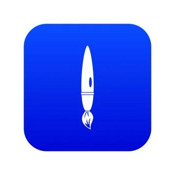 Drawing brush icon digital blue Illustration