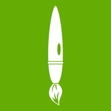 Drawing brush icon green Illustration